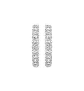 Round Inside Out Halo Hoop Earrings