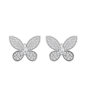 Marquise Petite Pave Butterfly Fashion Earrings