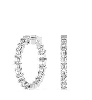 5 ct. tw. Emerald Hoop