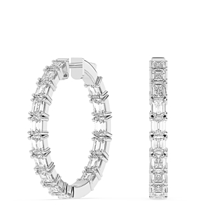8 ct. tw. Emerald Hoop