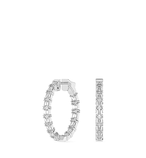 3 ct. tw. Radiant-cut Hoop