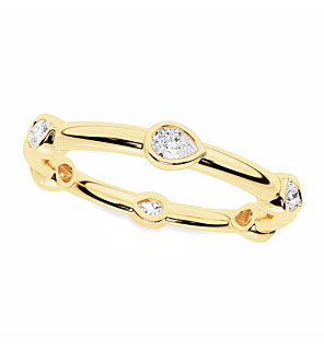 Pear Bezel Eternity Ring