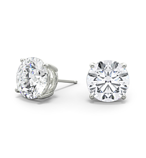 4-Prong, Platinum, La Pousette Stud Setting
