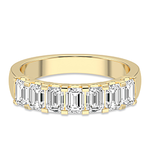 3 ct. tw. Emerald 7 Stone Comfort Ring