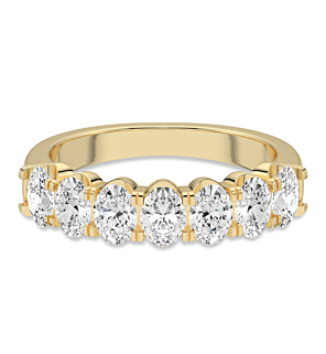 3 ct. tw. Oval 7 Stone Comfort Ring