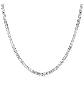 10 ct. tw. Tennis Necklace with Extender in 14k White Gold