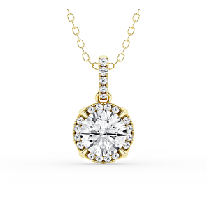 1 2/5 ct. tw Luna Halo Pendant