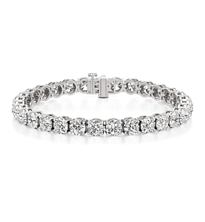 20 ct. tw. Round Lab Grown Diamond Tennis Bracelet - 7 inches in 14k White Gold