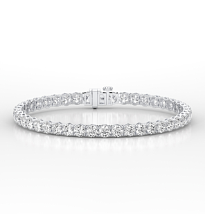 10 ct. tw. Round Lab Grown Diamond Tennis Bracelet in 14k White Gold
