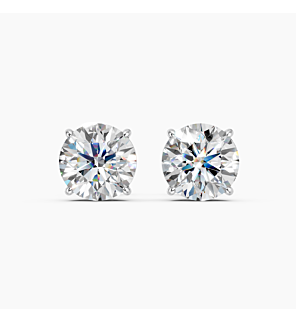 3 ct. tw. Round 4-Prong Friction Back Stud Earrings