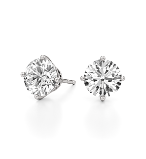 6 - 10 ct. Round 4-Prong Friction Back Studs