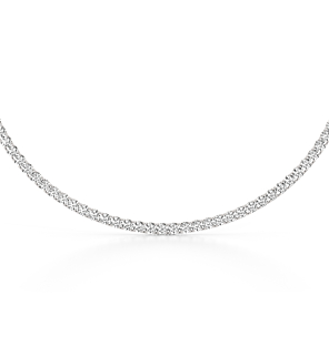 20 ct. tw. Straight Line Tennis Necklace in 14kt White Gold