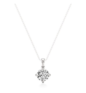 5 ct. tw. Round Lab Grown Diamond Solitaire Pendant in 14k White Gold