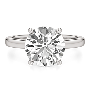3 ct. Round Lab Grown Diamond Solitaire Ring in 14k White Gold