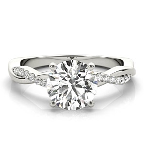 2.04 ct. tw. Round, J, SI2, Size 5.5 Largo Ring 14K White Gold