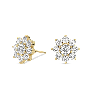 2 ct. tw. Starburst Luminary Studs