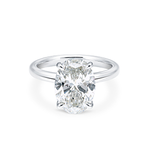 4 ct. Oval Diamond Solitaire Ring in 14k White Gold