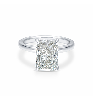 4 ct. Radiant Diamond Solitaire Ring in 14k White Gold