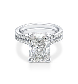 5 ct. Radiant Diamond Classic Bridal Set in 14k White Gold