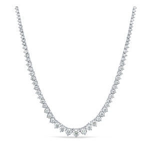 5 ct. tw. Round Graduated Riviera Tennis Necklace in 14k White Gold