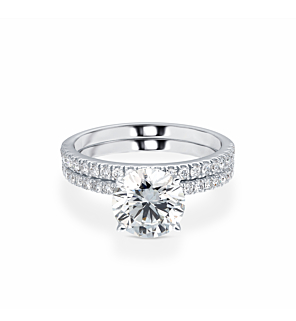 2 1/2 ct. tw. Round Classic Bridal Set in 14k White Gold