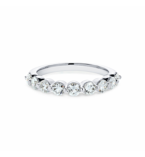 1 ct. tw. Round 9 Stones Band in 14k White Gold