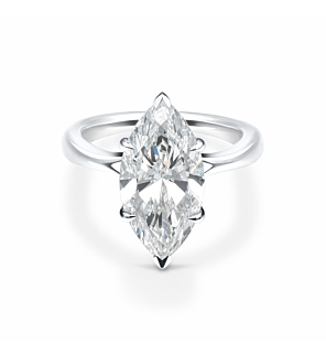 5 ct. Maquise Diamond Solitaire Ring in 14k White Gold