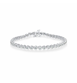 5 ct. tw. Round Lab Grown Diamond Tennis Bracelet  in 14k White Gold