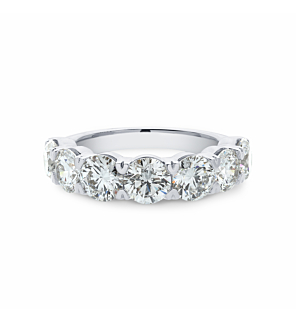 4 ct. tw. Round 7 Stones Band in 14k White Gold