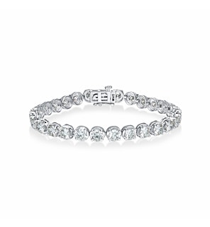 12 ct. tw. Round Lab Grown Diamond Tennis Bracelet  in 14k White Gold