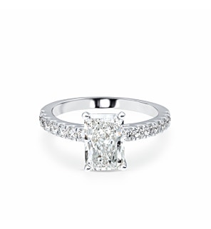 2 1/2 ct. tw. Radiant Cathedral Ring