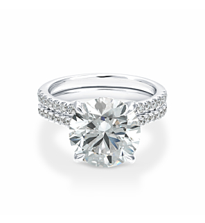 5 1/2 ct. tw. Round Diamond Classic Bridal Set in 14k White Gold