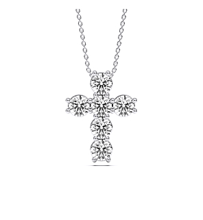 5 ct. tw. Cross Pendant in 14k White Gold
