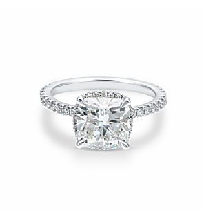 3 2/5 ct. tw. Cushion Halo Ring in 14k White Gold