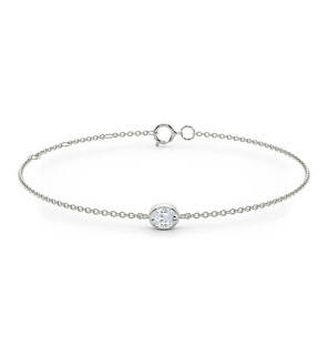 Single Oval Bezel Station Bracelet