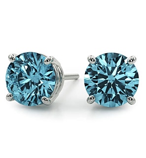 Round Blue Studs