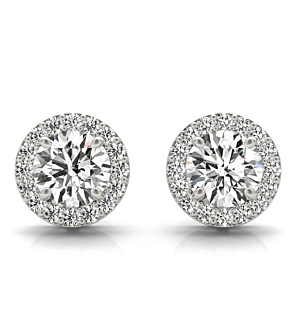 2 CT. TW. Luminescent Halo Studs