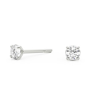 1/6 ct. tw. Round 4-Prong Studs in 14K White Gold