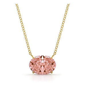 Oval Pink Necklace