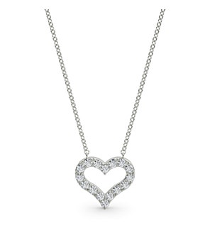 Silver 1/2 ct. Heart Pendant 