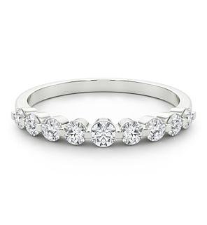 1/2 ct. tw. 9 Stone Single Shared Prong Band
