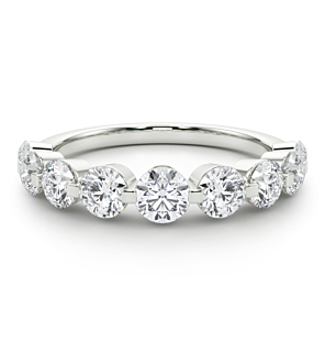 1 1/2 ct. tw. 9 Stone Single Shared Prong Band
