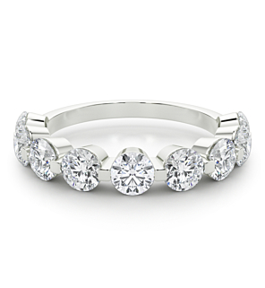2 ct. tw. 9 Stone Single Shared Prong Band