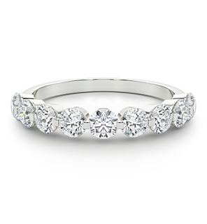 1 ct. tw. 9 Stone Single Shared Prong Band