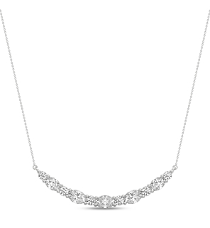2 ct. tw. East-West Oval Halfmoon Necklace