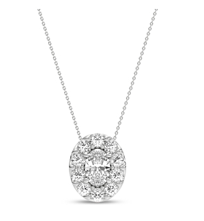 1 ct. tw. Stellar Oval Halo Pendant