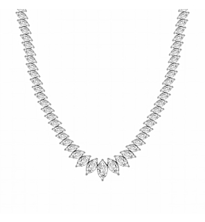 24 ct. tw. Marquise Graduated Tennis Necklace