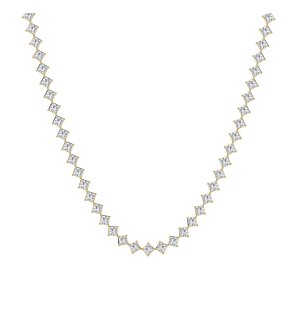 20 ct. tw. Kite Set Princess Tennis Necklace