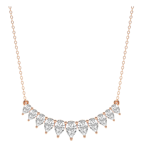 Pear Graduated Center Fashion Necklace