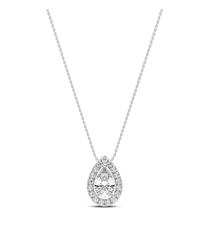 1/2 ct. tw. Stellar Pear Halo Pendant